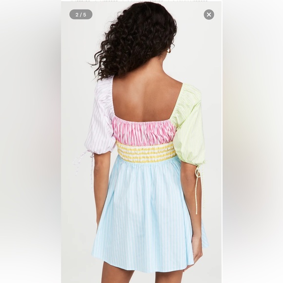 Staud Topsail Dress Stripe Multi in size extra small - Picture 2 of 7